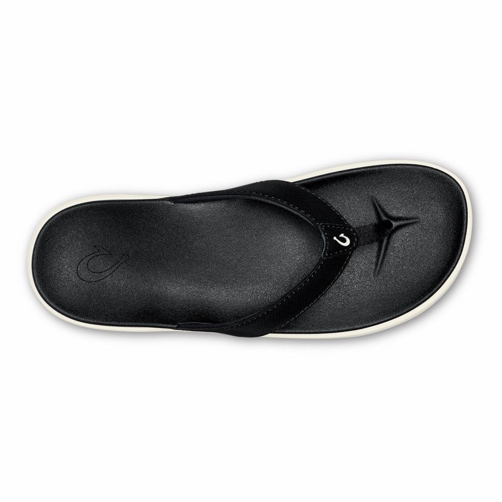 Sandalias Olukai Nu‘a Pi‘o - Chanclas Mujer Negros 20203-146